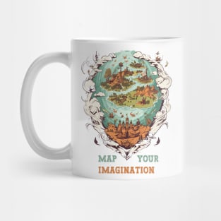 Map Your Imagination Fantasy Vintage Map Mug